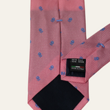 Corbata rosa con estampado