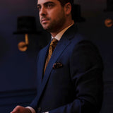 Traje Essenziali Principe de Gales Azul